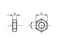 Accessories-SLCylinders-RodPistonRodNut-dimdraw