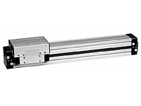 Rodless short cylinders with slide guide