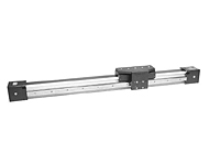 Rodless toothed belt cylinders with ball guide