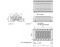 Manifold for Electrically Operated Valves Series BM-01, 02 - Dimensions 1