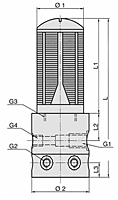 Series MI, MIF Multi-inlet Ejectors - Dimension