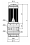 Series HV, HF High Vacuum Ejectors - Dimension