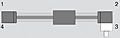 Brake at 3 with extended shaft for synchronization at 3